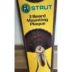 HS Strut 3 Beard Mounting Plaque ONLY Turkey Game Display Wood PLEASE READ